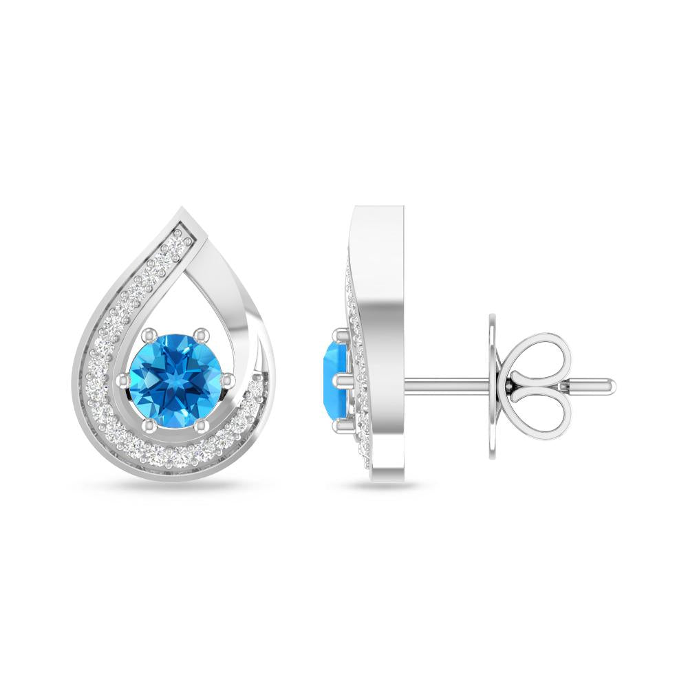 White Gold - Blue Topaz