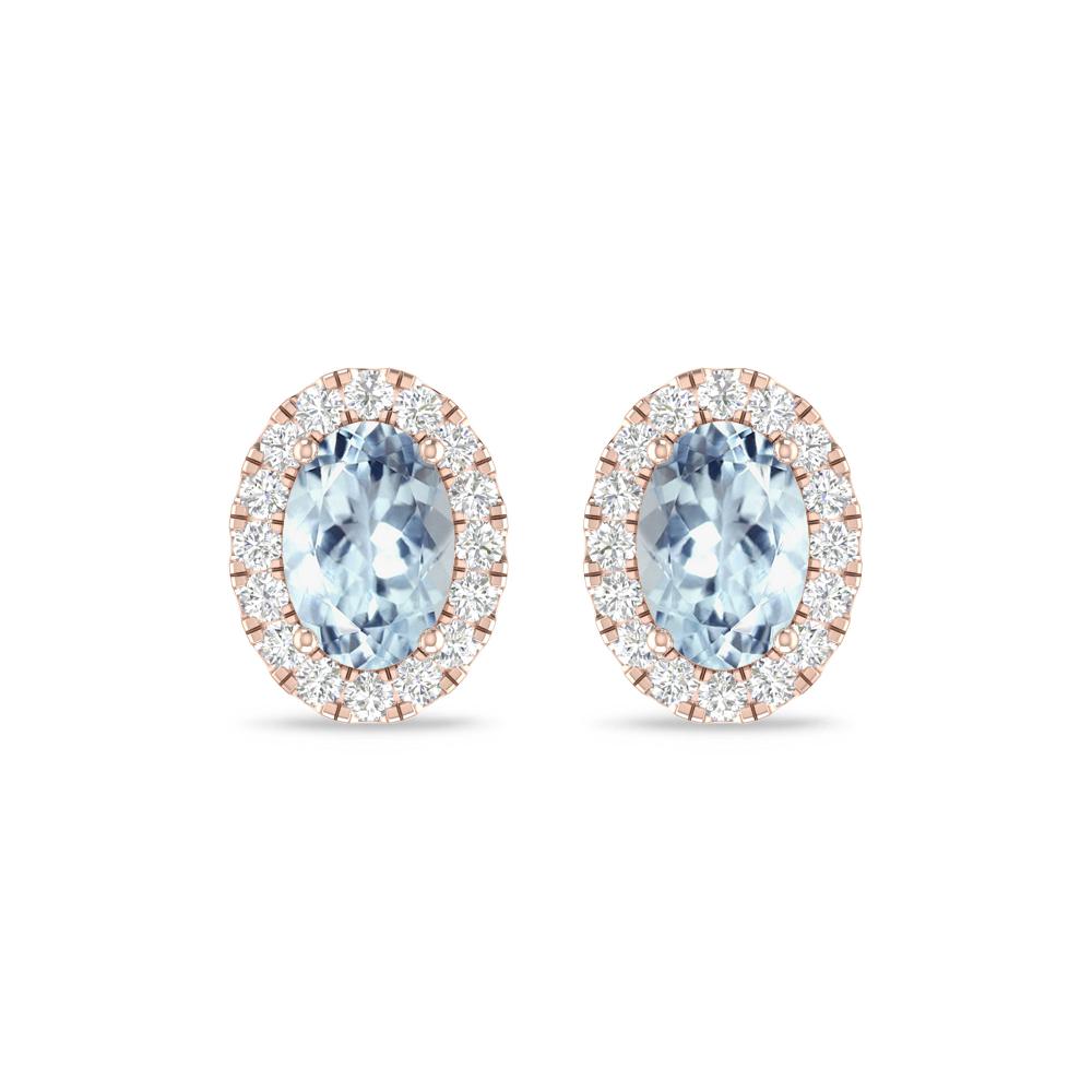 Rose Gold - Aquamarine