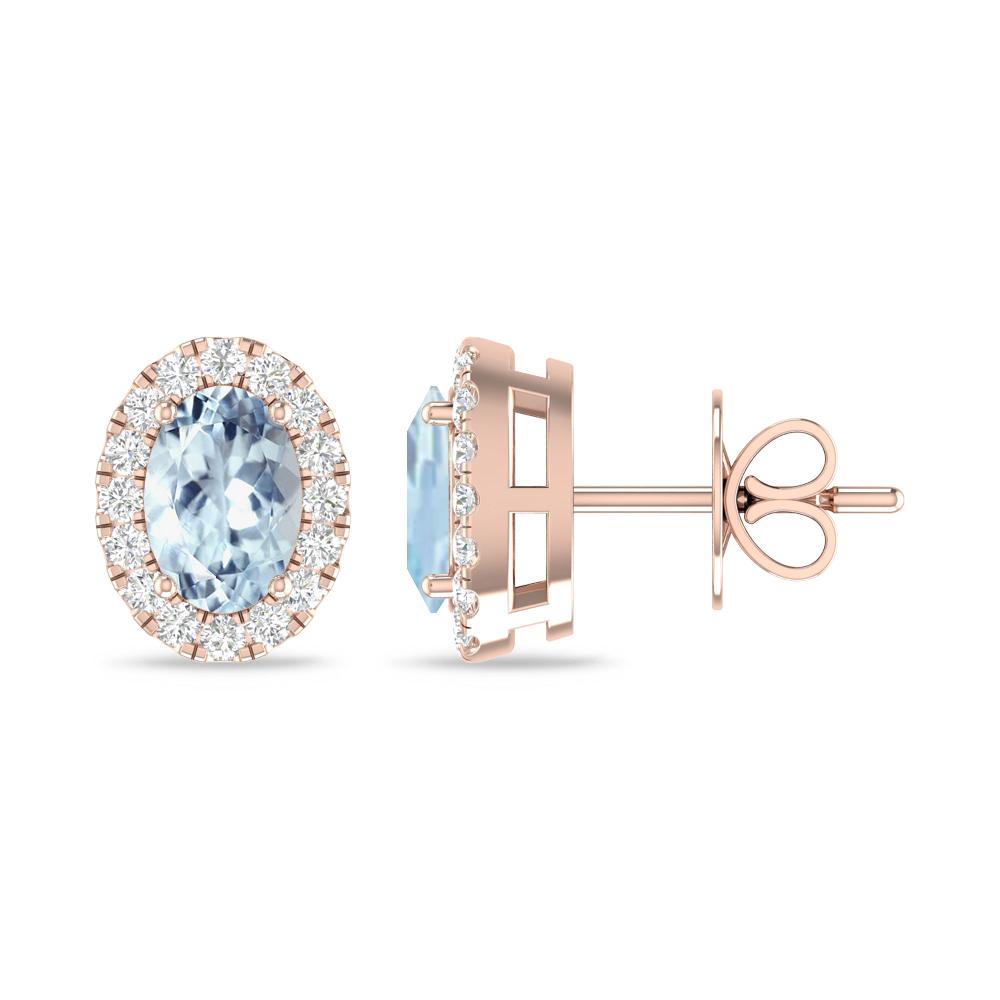 Rose Gold - Aquamarine