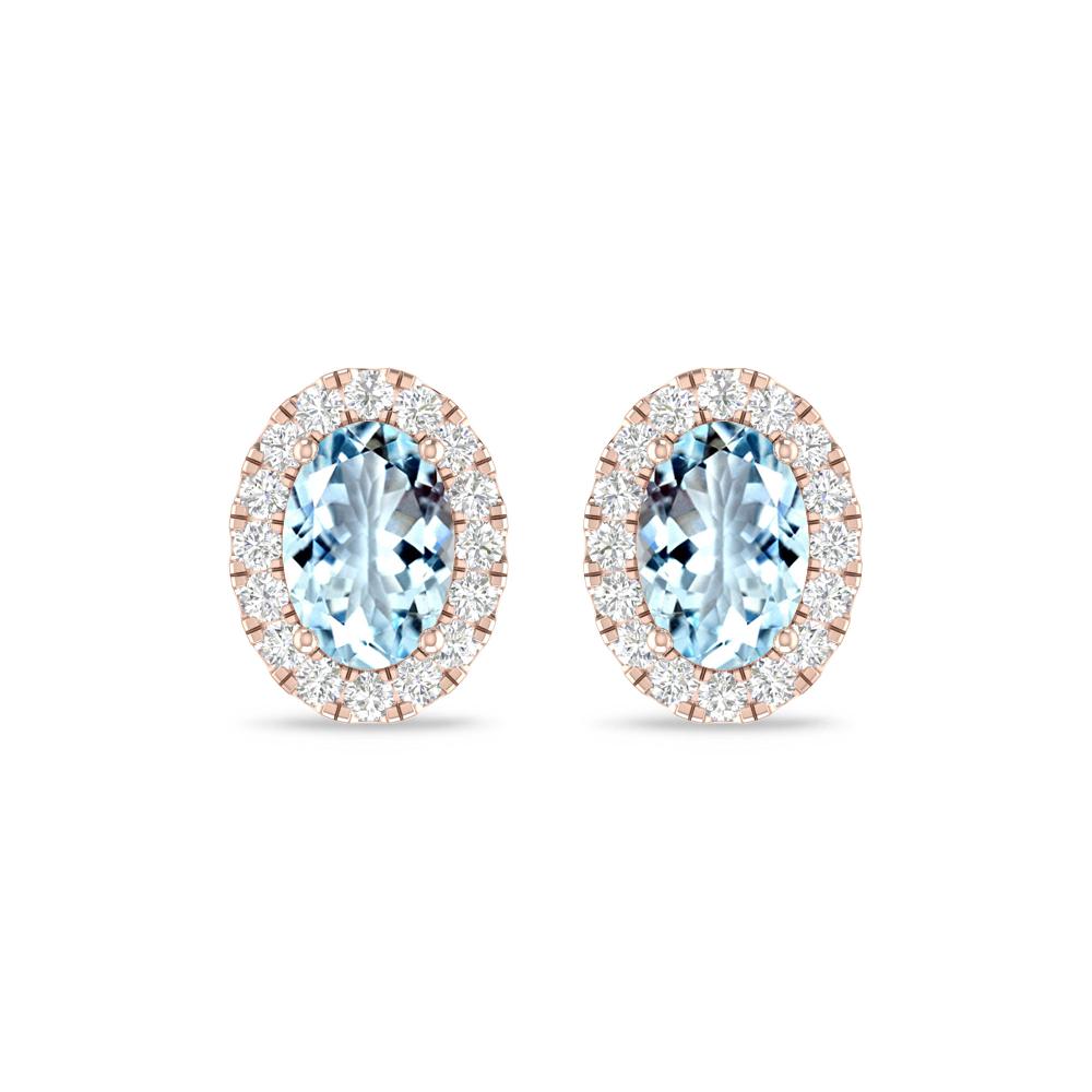 Rose Gold - Aquamarine