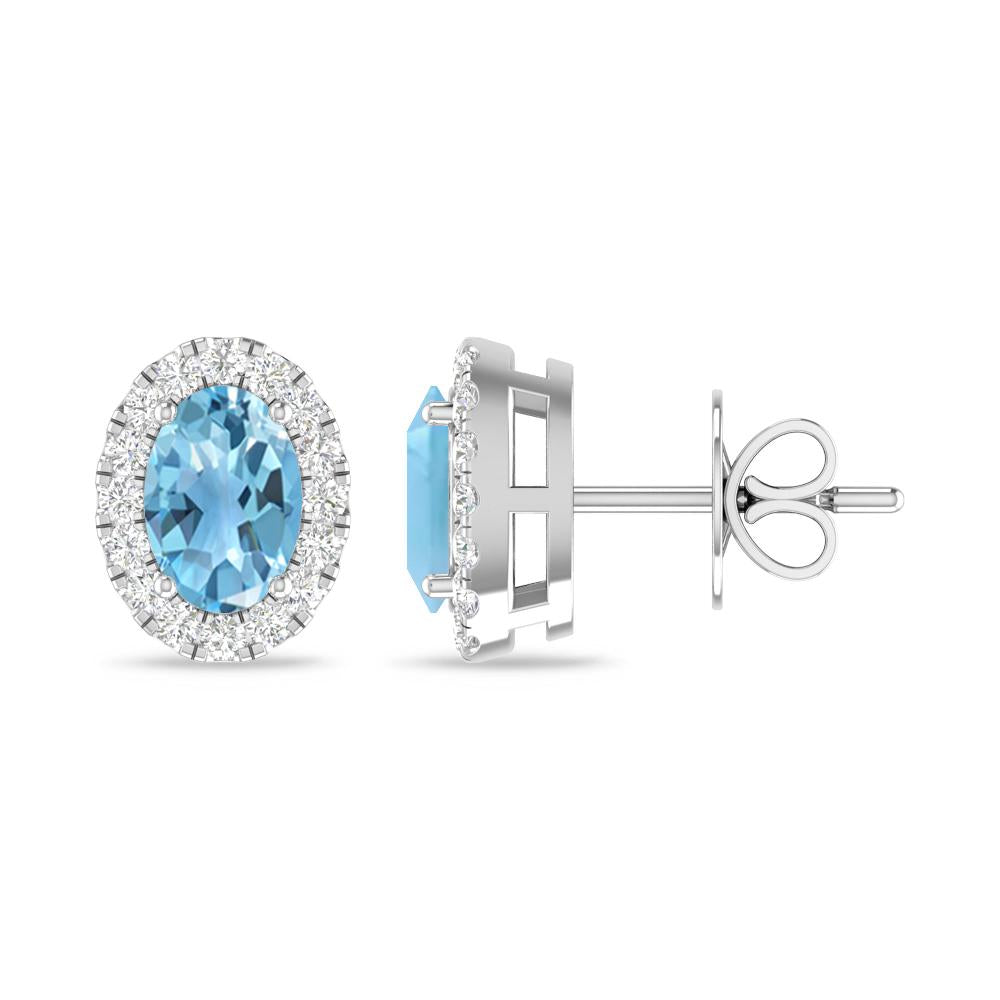 White Gold - Blue Topaz