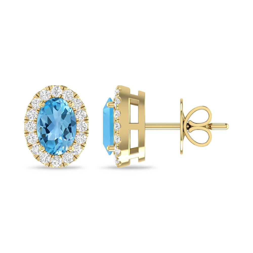 Yellow Gold - Blue Topaz
