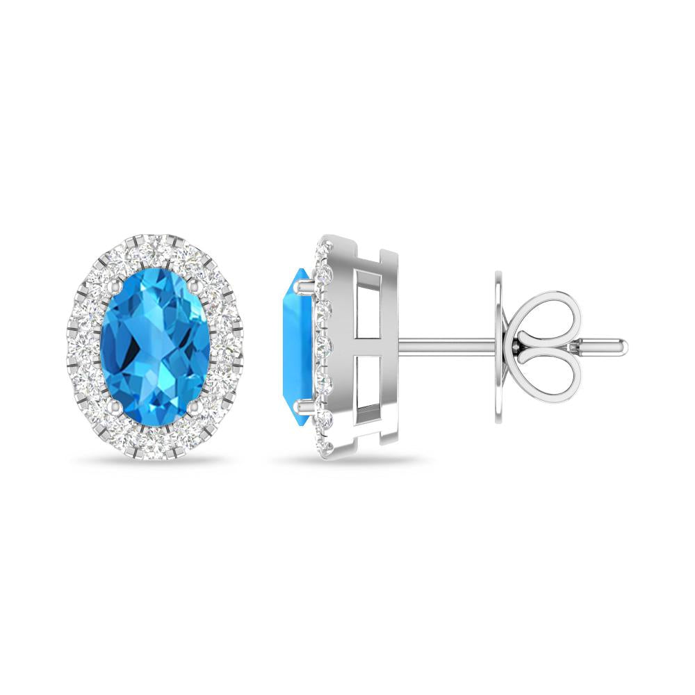 White Gold - Blue Topaz