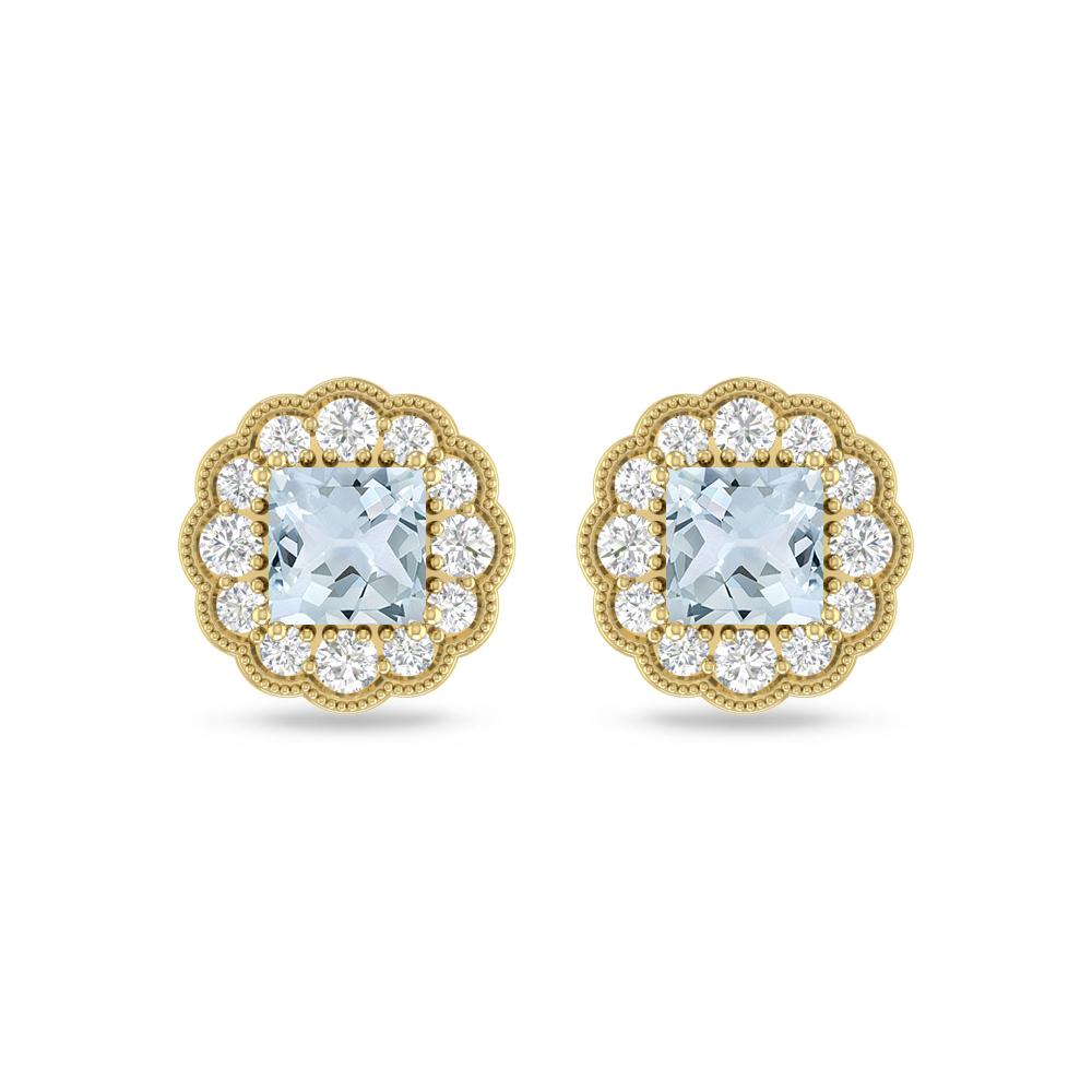 Yellow Gold - Aquamarine