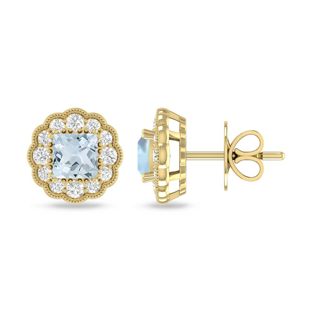Yellow Gold - Aquamarine