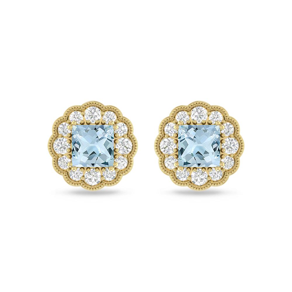Yellow Gold - Aquamarine