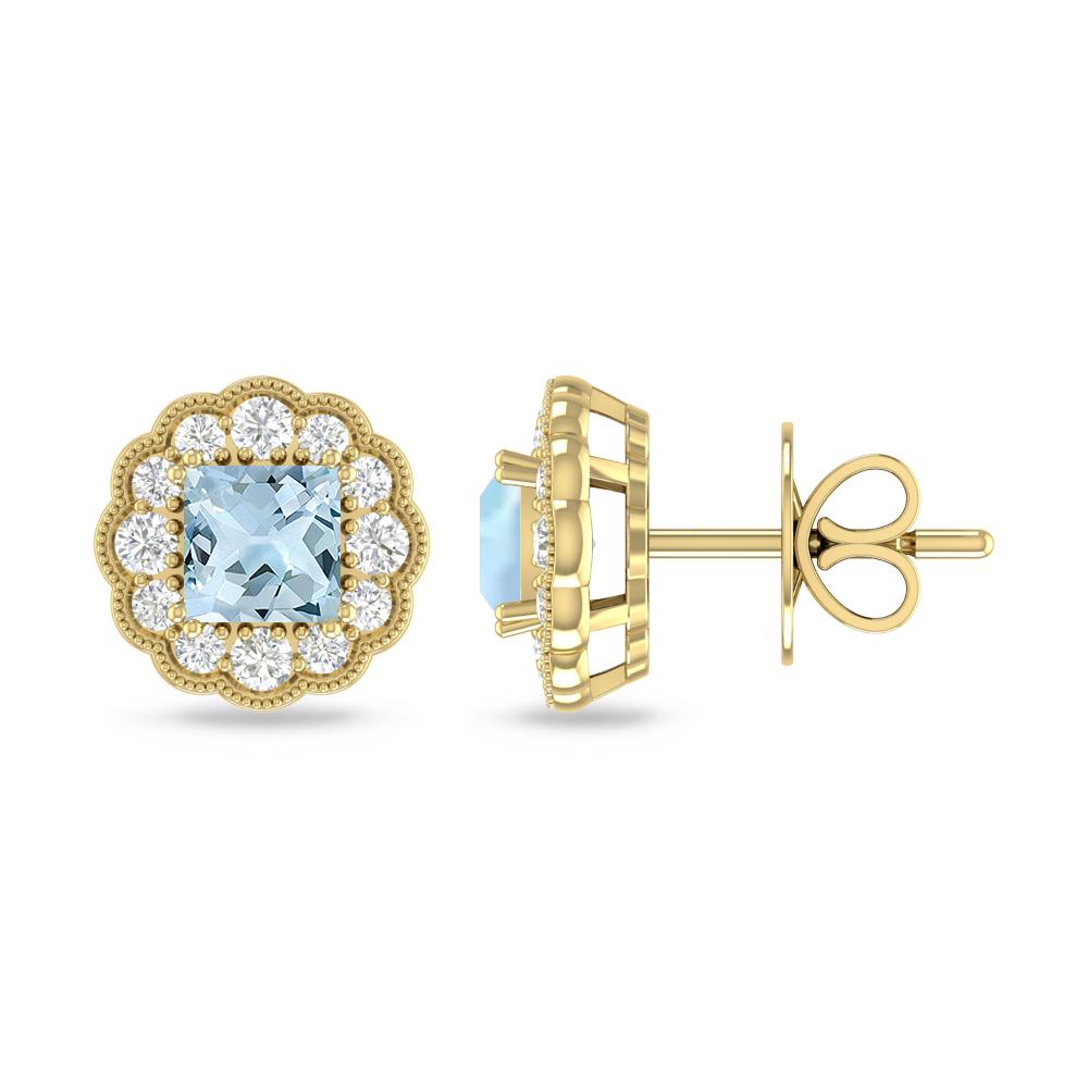 Yellow Gold - Aquamarine