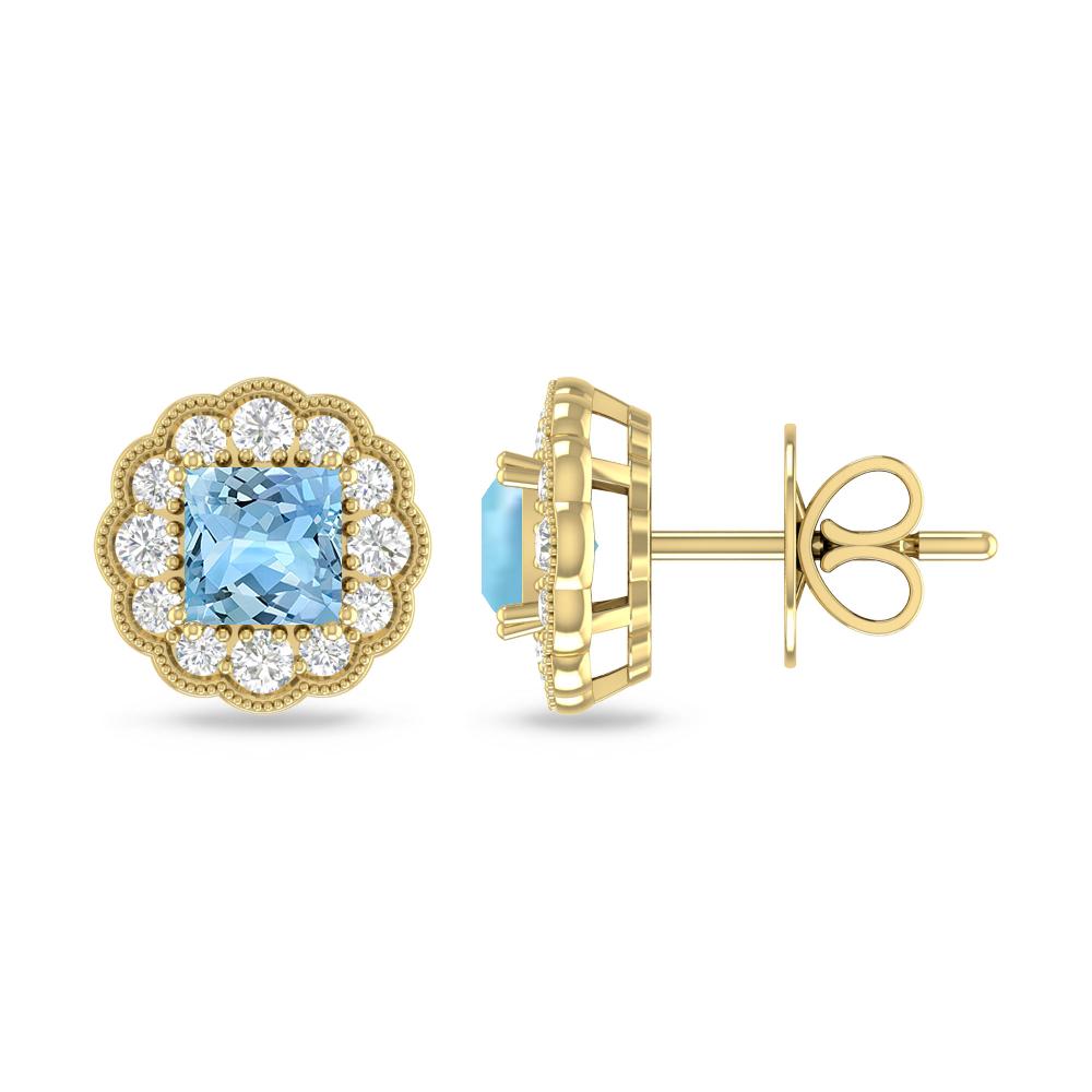 Yellow Gold - Aquamarine