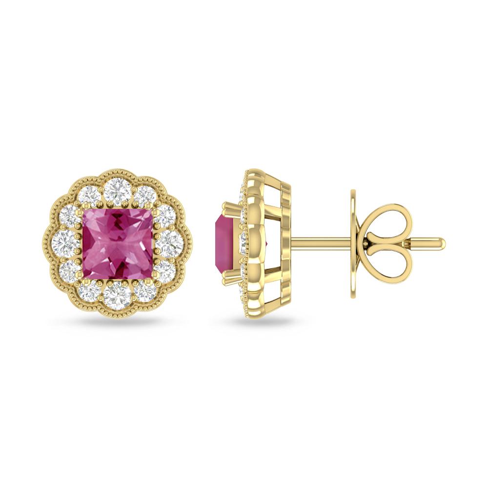 Yellow Gold - Pink Tourmaline