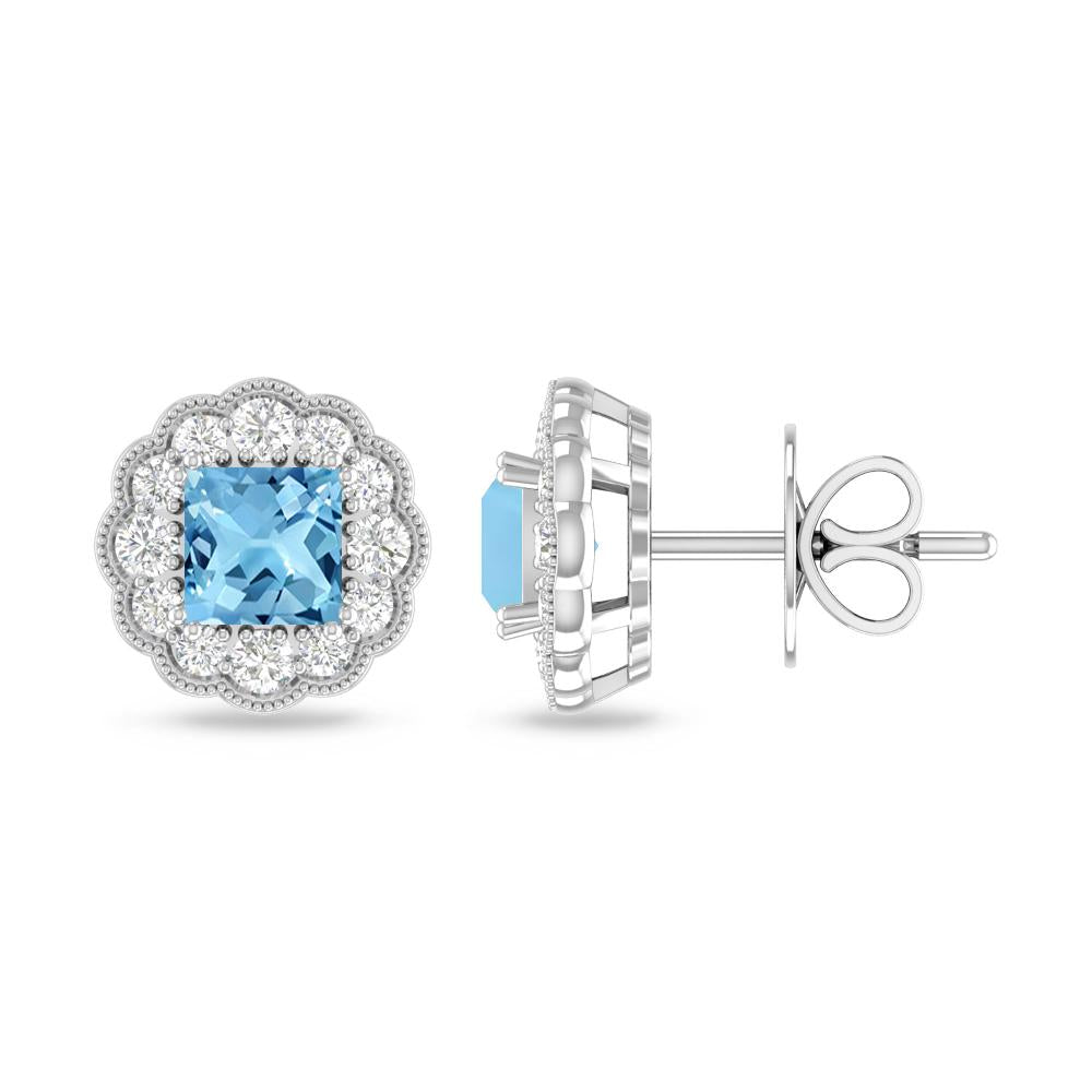 White Gold - Blue Topaz