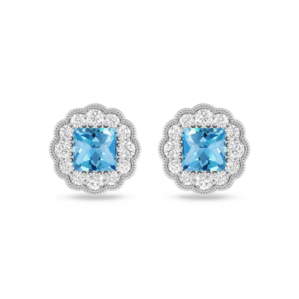 White Gold - Blue Topaz