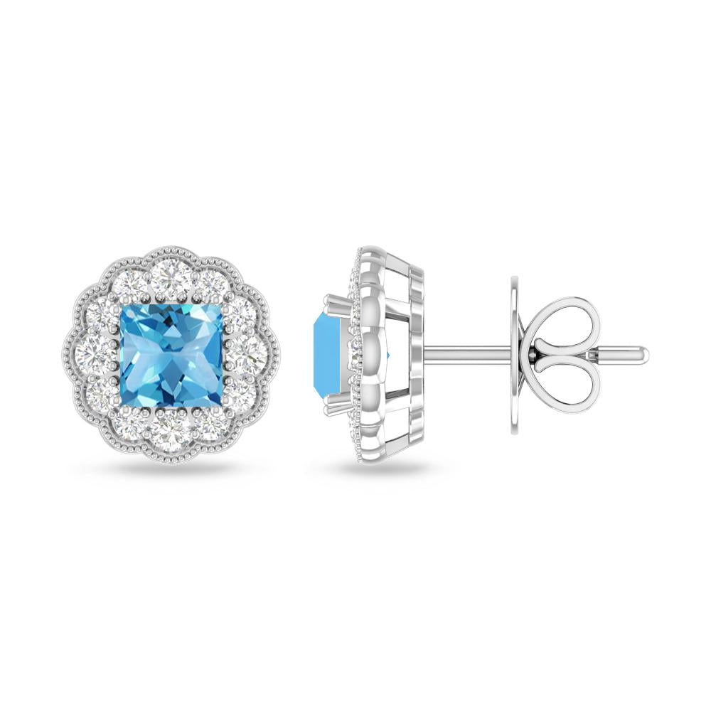 White Gold - Blue Topaz