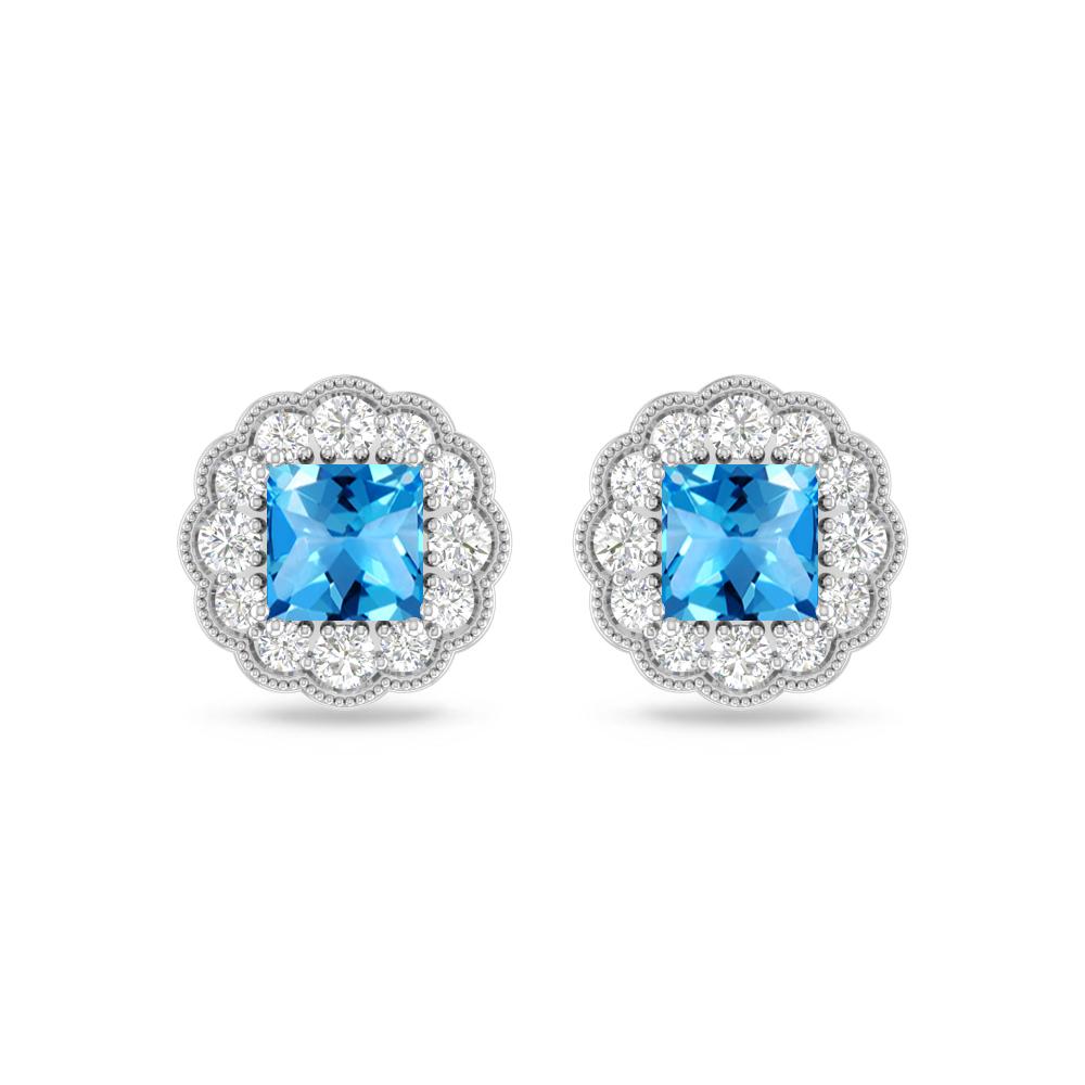 White Gold - Blue Topaz