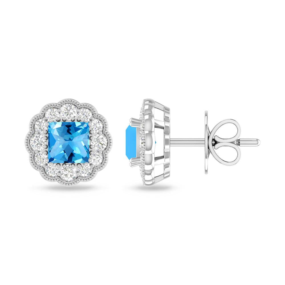 White Gold - Blue Topaz