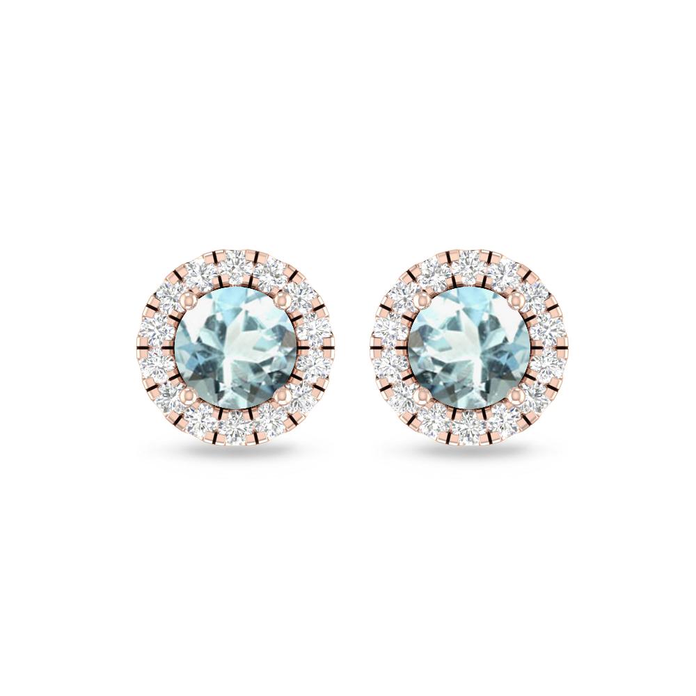 Rose Gold - Aquamarine