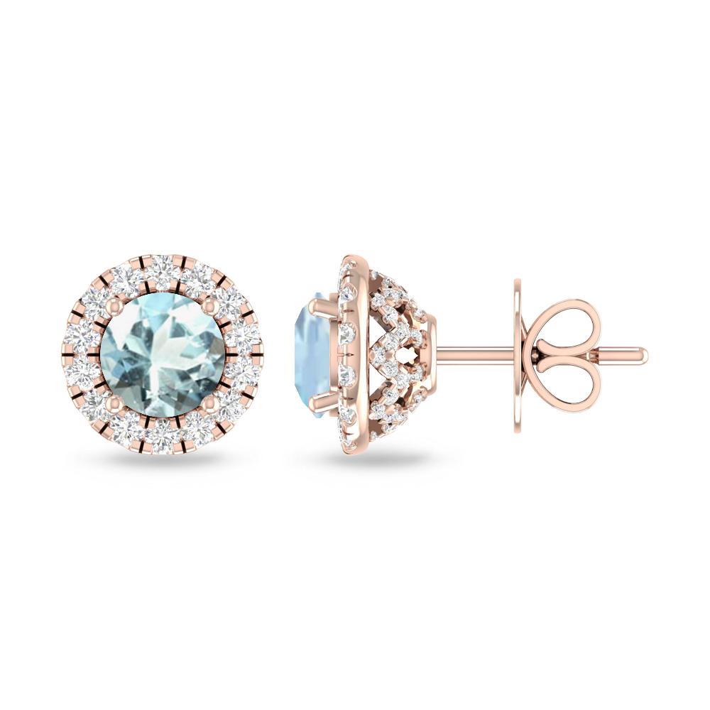 Rose Gold - Aquamarine