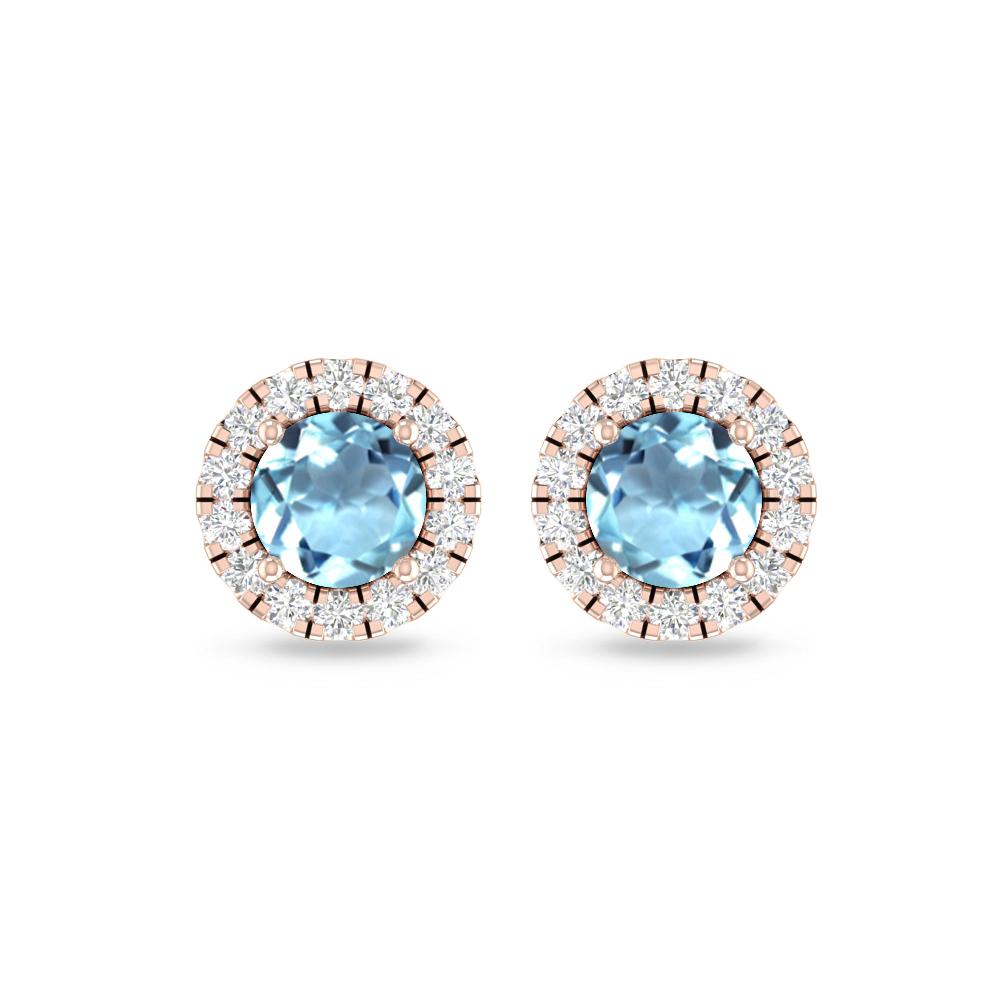Rose Gold - Aquamarine