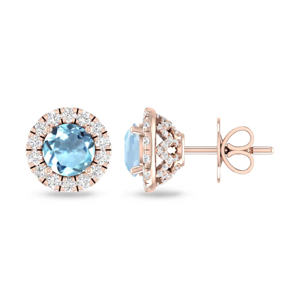 Rose Gold - Aquamarine