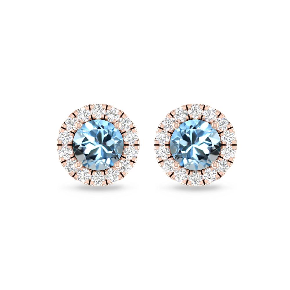 Rose Gold - Aquamarine