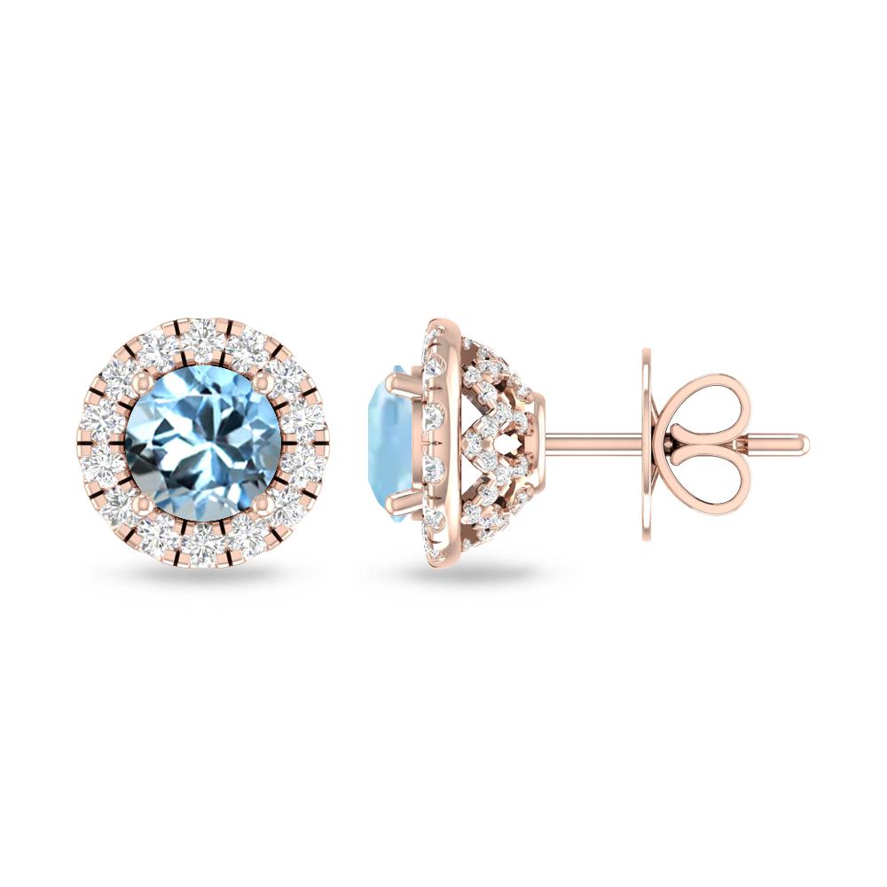 Rose Gold - Aquamarine
