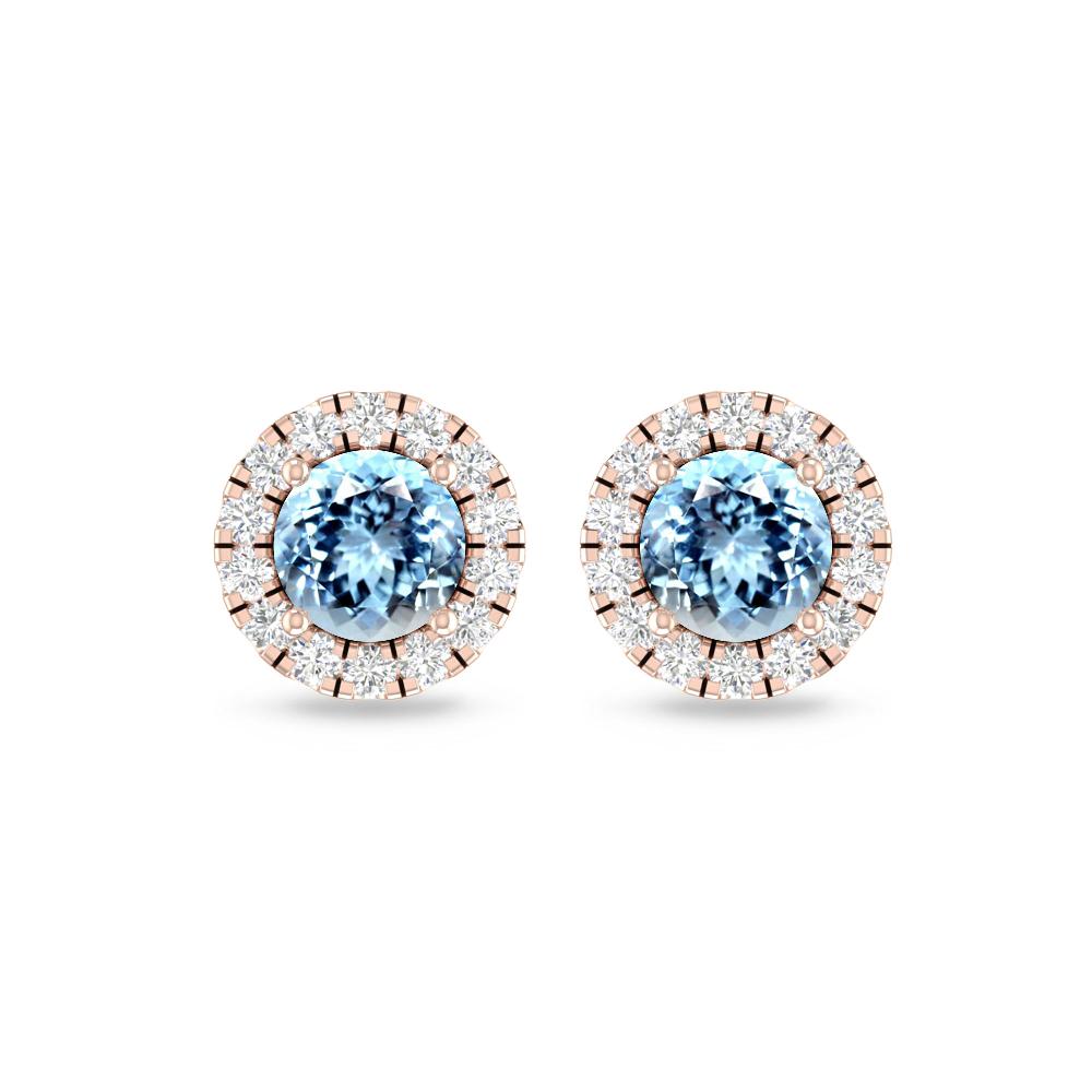 Rose Gold - Aquamarine