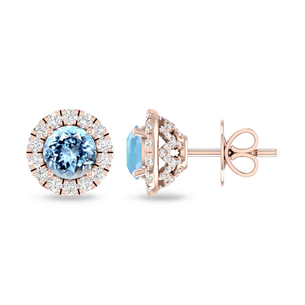 Rose Gold - Aquamarine