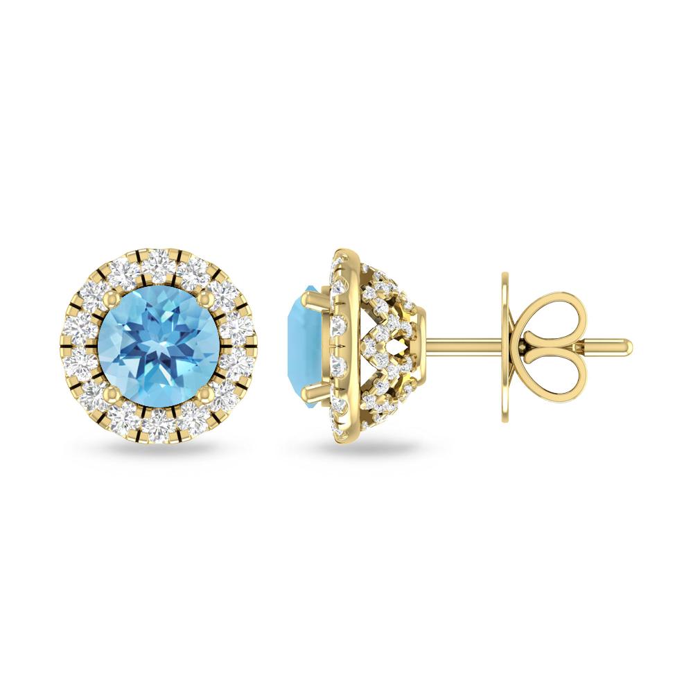 Yellow Gold - Blue Topaz