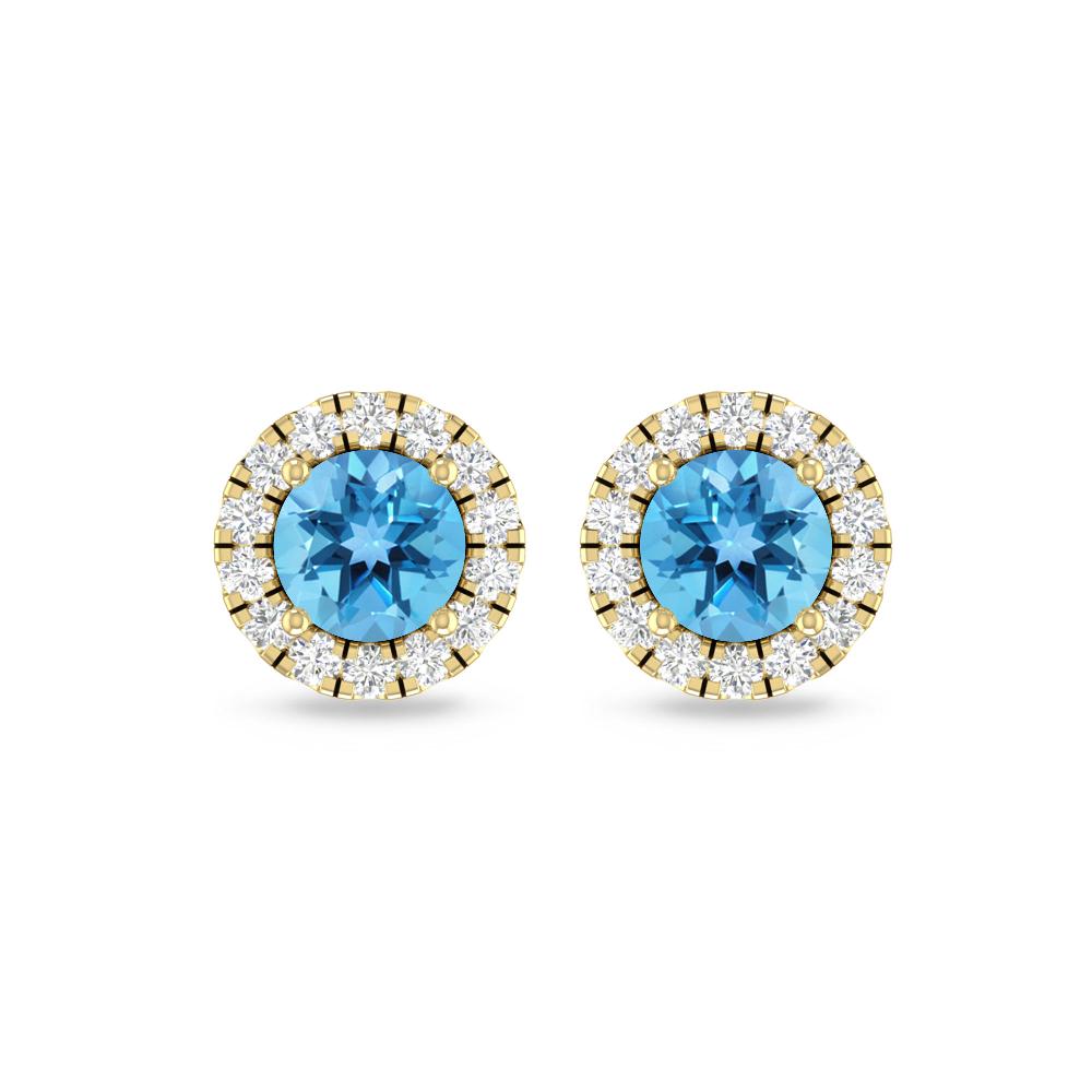 Yellow Gold - Blue Topaz