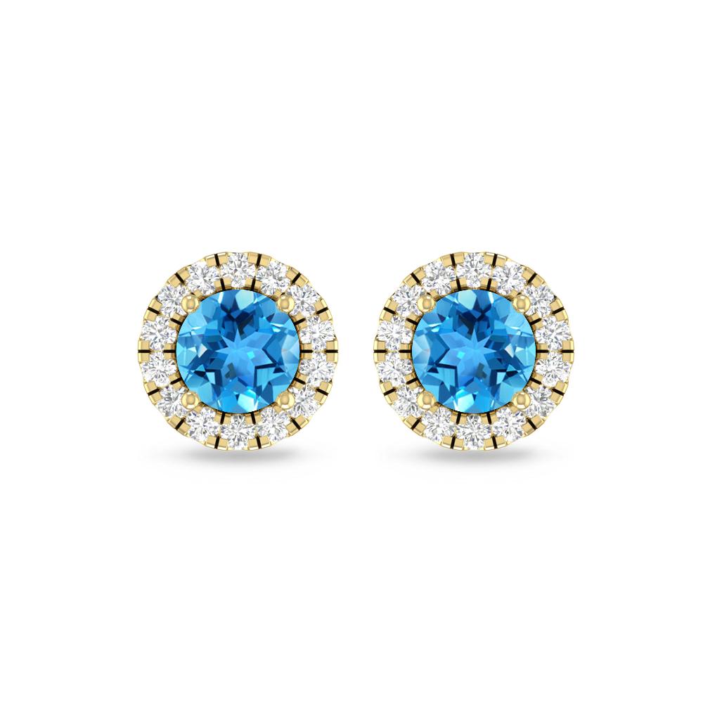 Yellow Gold - Blue Topaz
