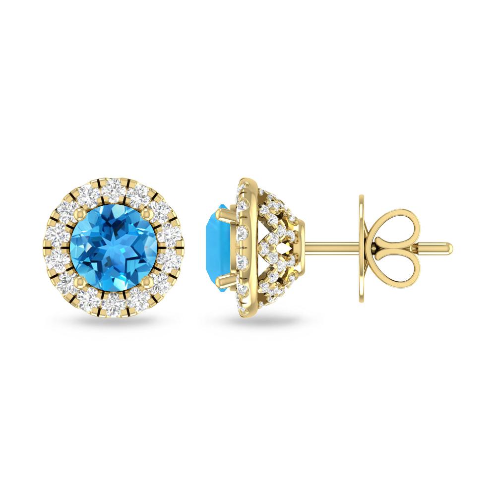 Yellow Gold - Blue Topaz