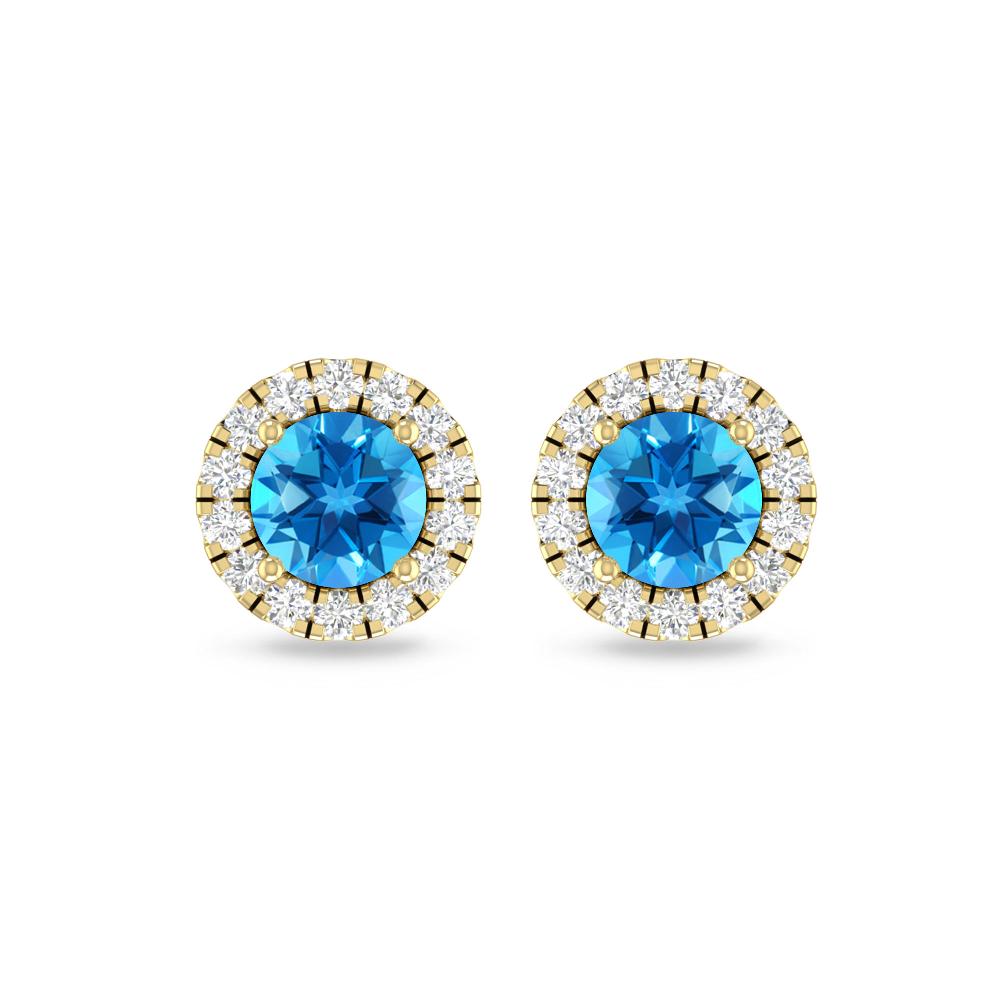 Yellow Gold - Blue Topaz