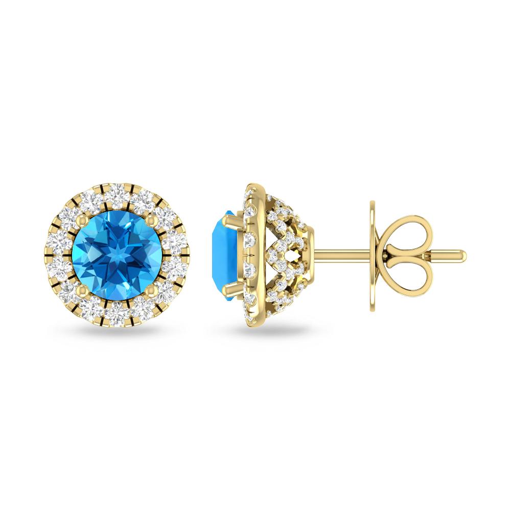 Yellow Gold - Blue Topaz