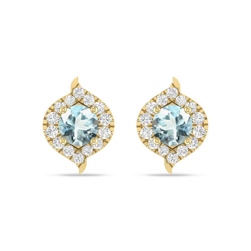 Yellow Gold - Aquamarine