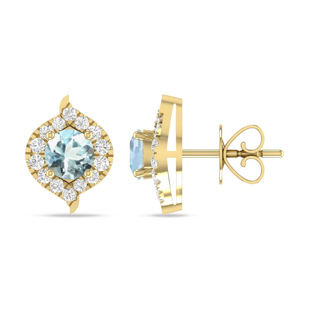 Yellow Gold - Aquamarine