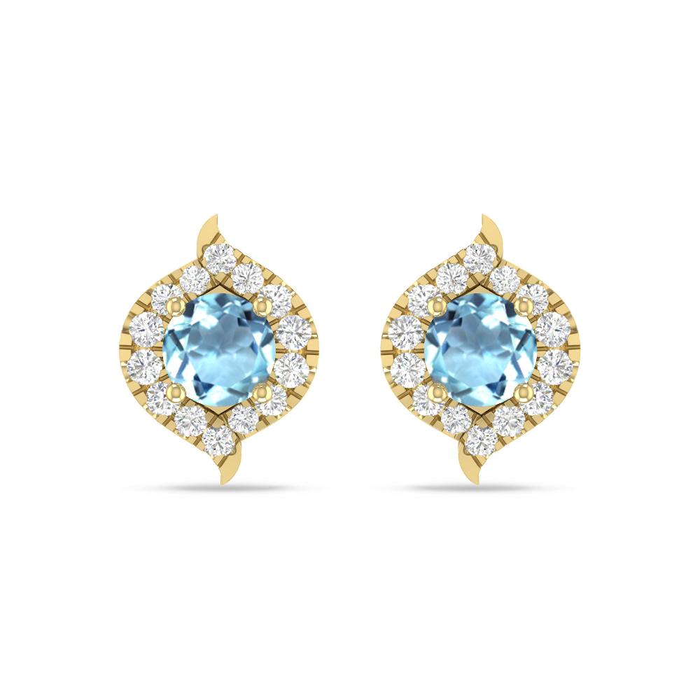 Yellow Gold - Aquamarine