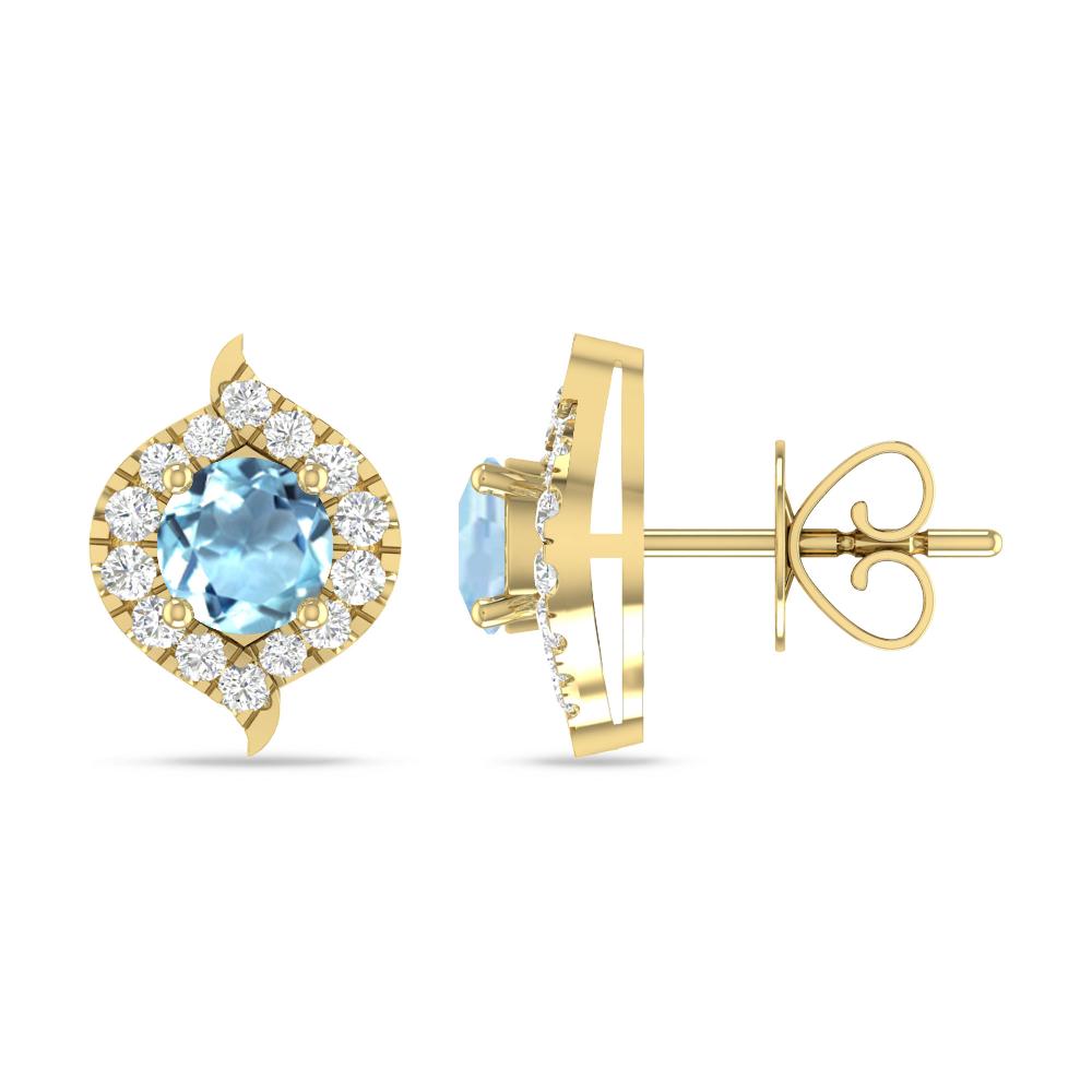 Yellow Gold - Aquamarine