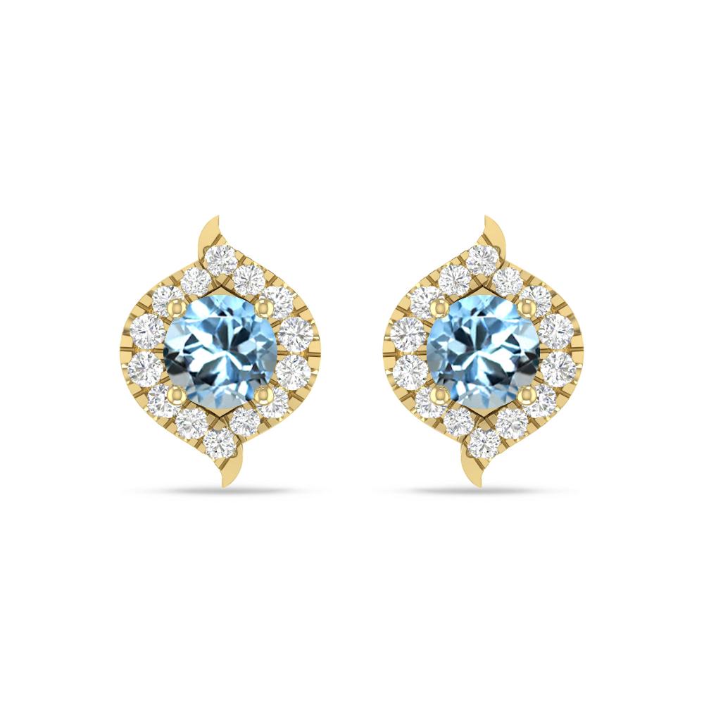 Yellow Gold - Aquamarine