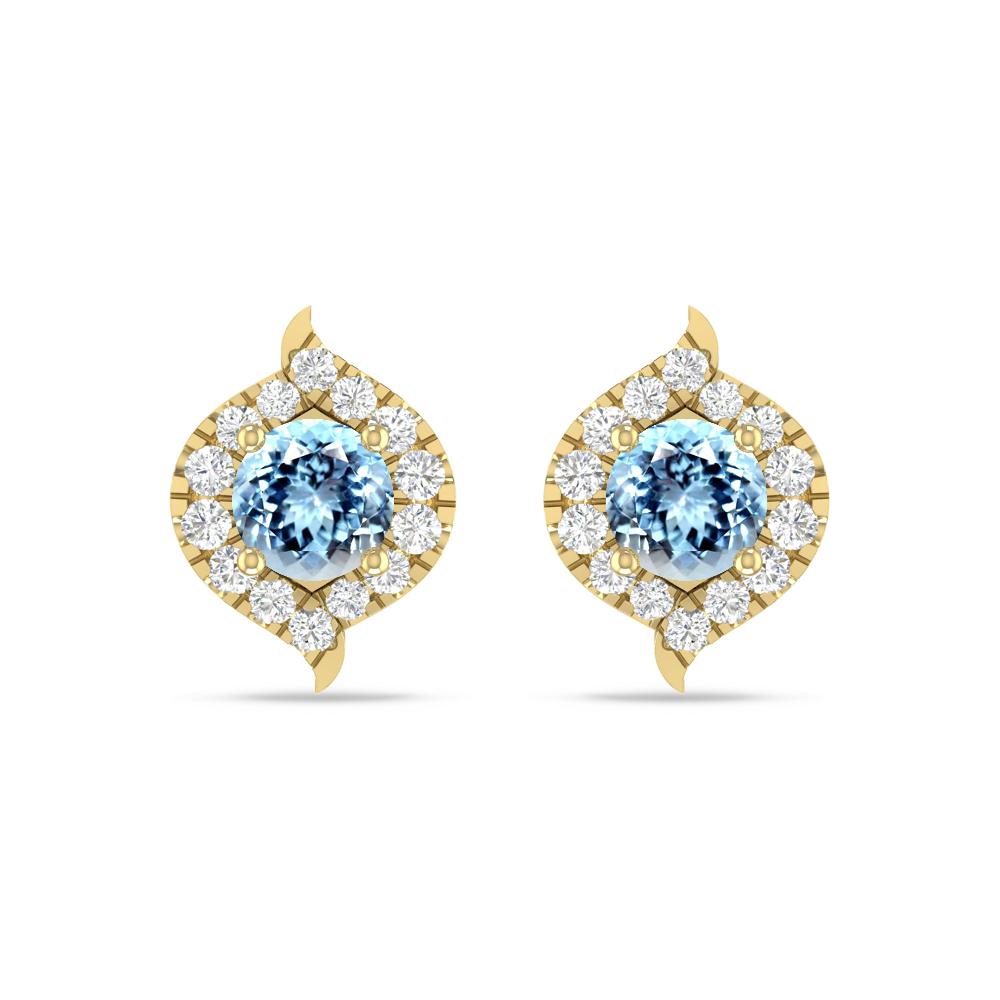 Yellow Gold - Aquamarine