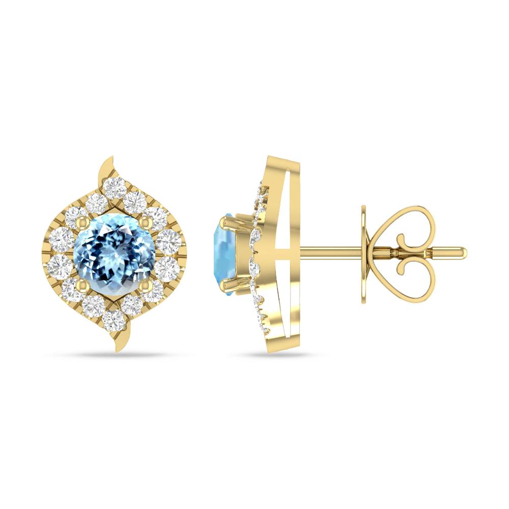 Yellow Gold - Aquamarine