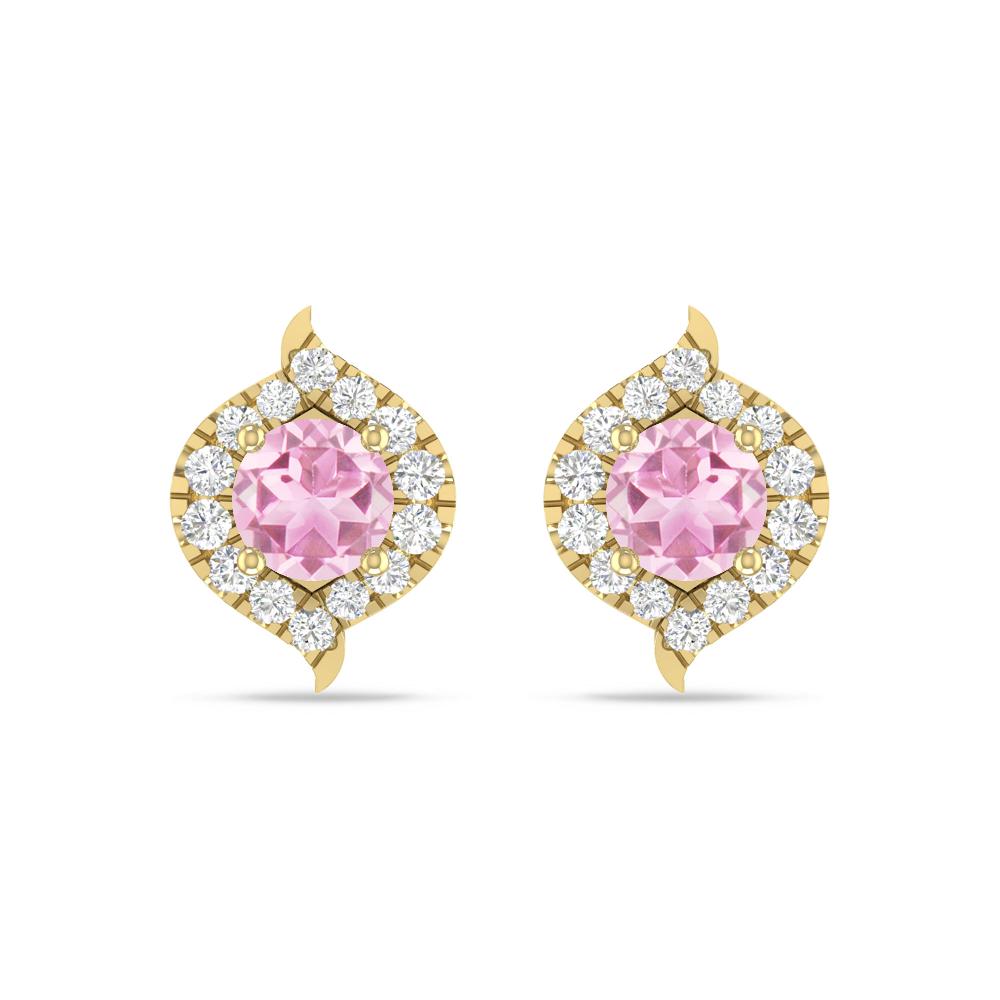 Yellow Gold - Pink Tourmaline