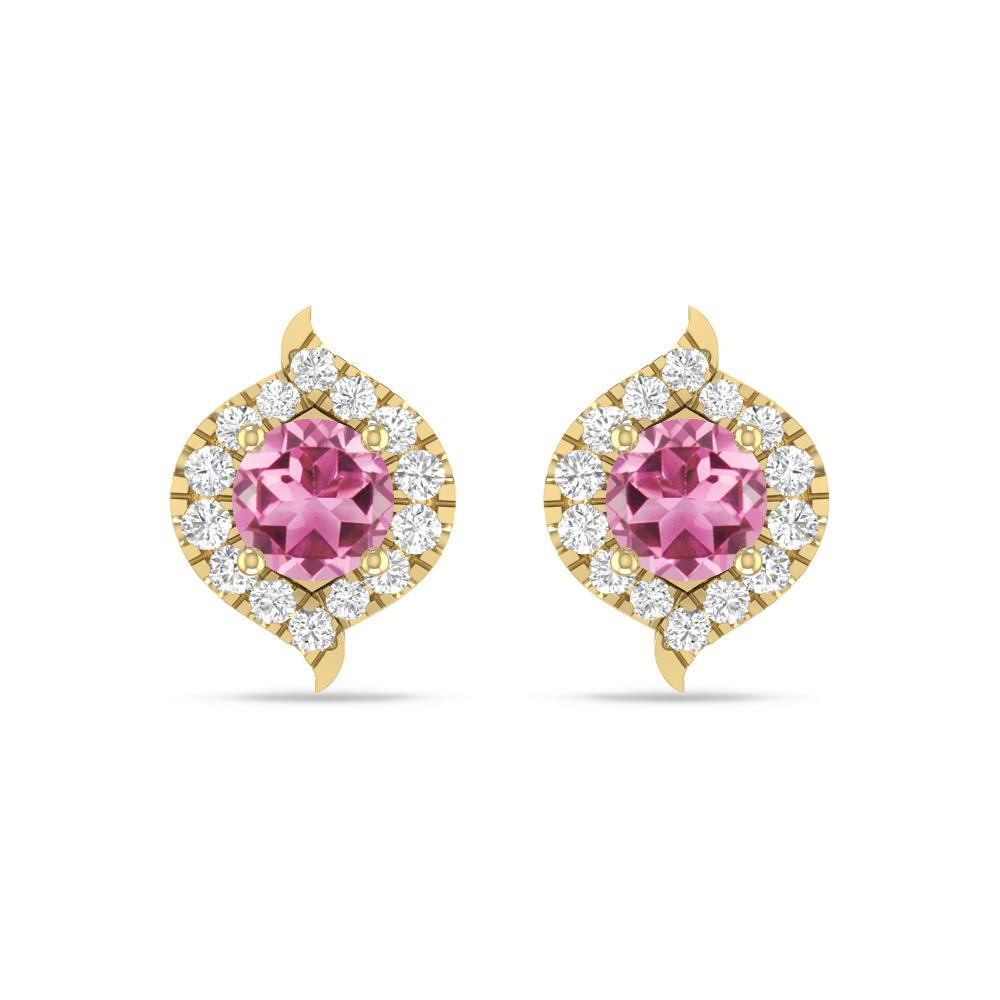 Yellow Gold - Pink Tourmaline