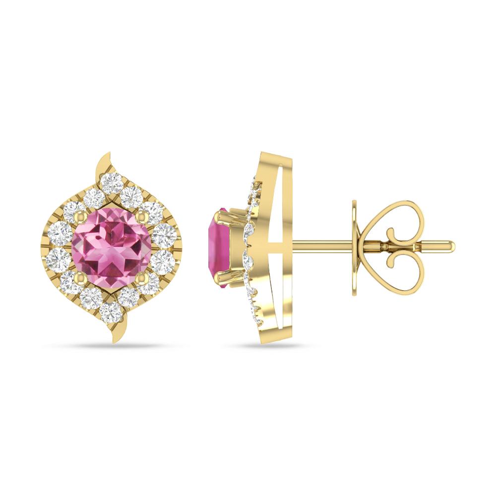 Yellow Gold - Pink Tourmaline