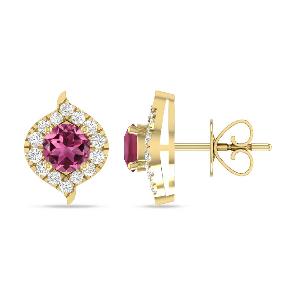 Yellow Gold - Pink Tourmaline