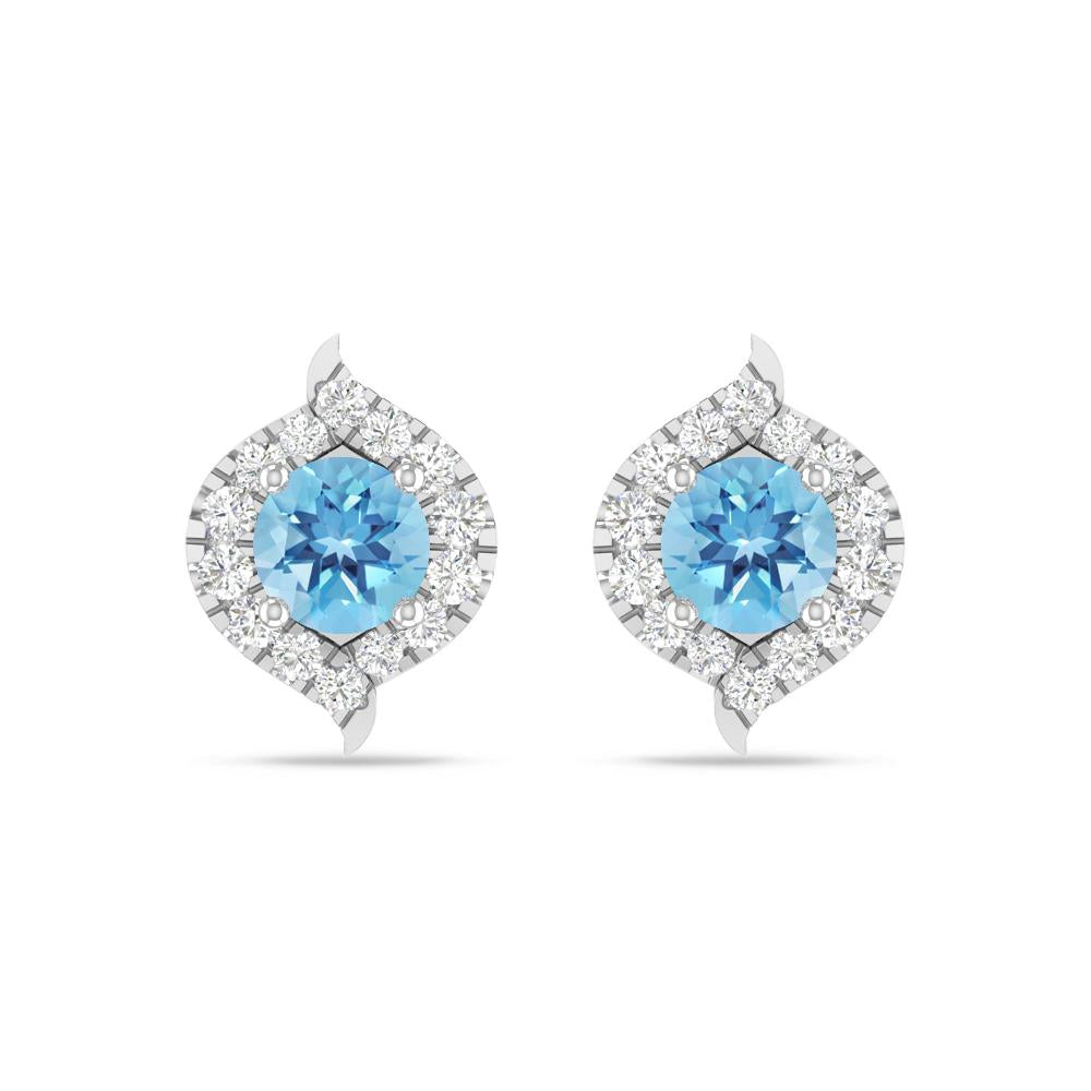 White Gold - Blue Topaz