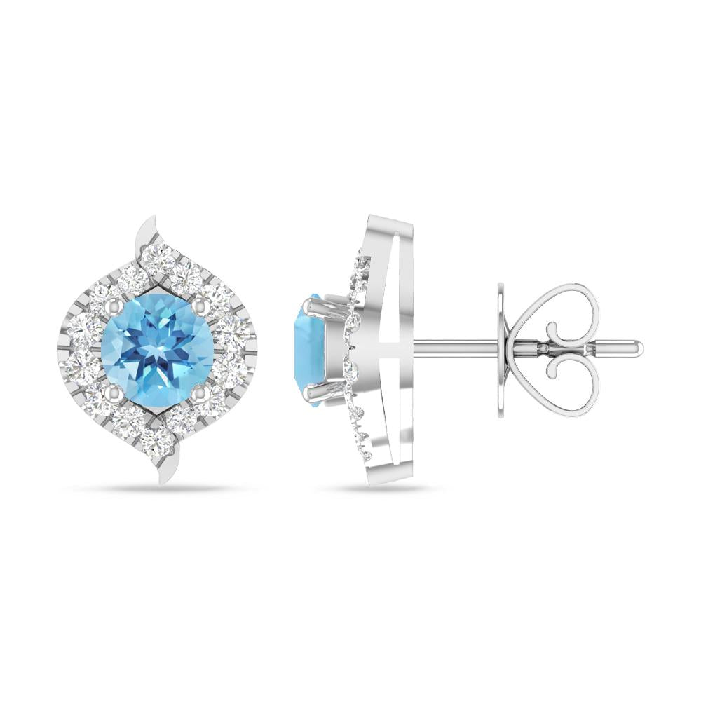 White Gold - Blue Topaz