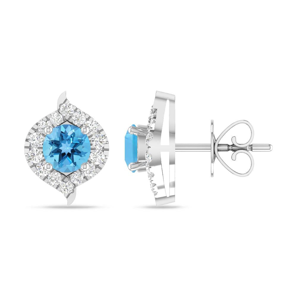 White Gold - Blue Topaz