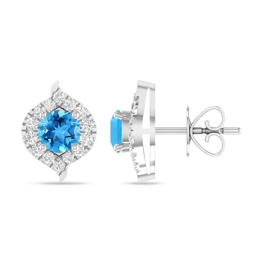 White Gold - Blue Topaz