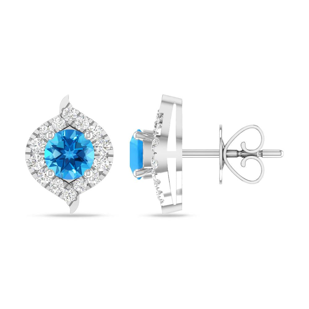 White Gold - Blue Topaz
