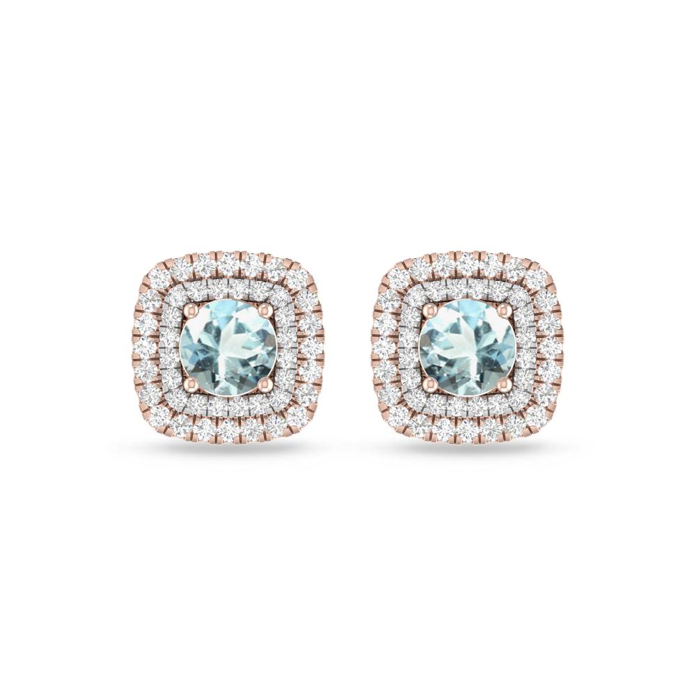 Rose Gold - Aquamarine