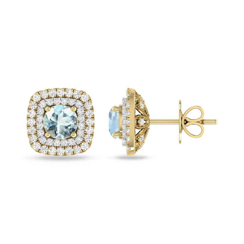 Yellow Gold - Aquamarine